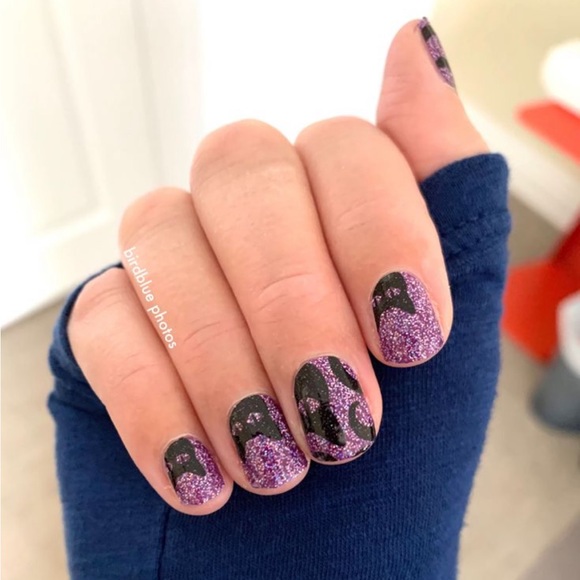 *Retired* Color Street: Cat’s All Folks | Halloween Purple Glitter Black Sparkle - Picture 7 of 13
